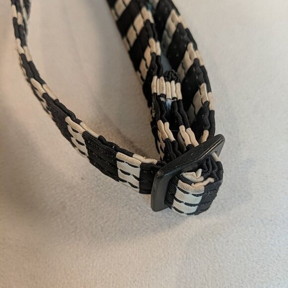 Kate Spade Flatiron Cammy Striped Nylon Shoulder Bag Purse Black White Crossbody - Picture 7 of 16